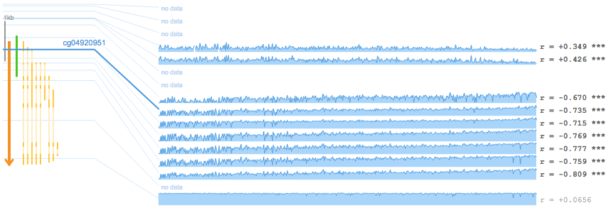 Highlighting a methylation probe.